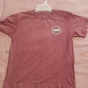 Vans boys tee (unisex) large burgundy